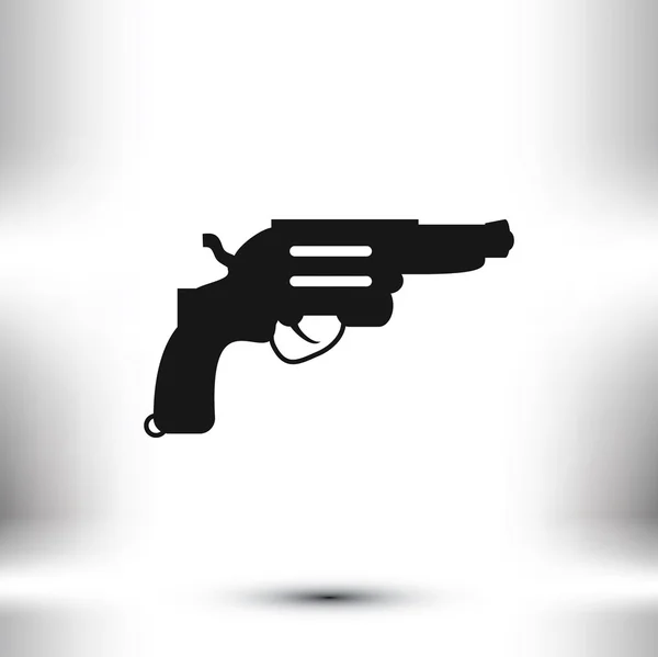 Ícone arma revólver — Vetor de Stock