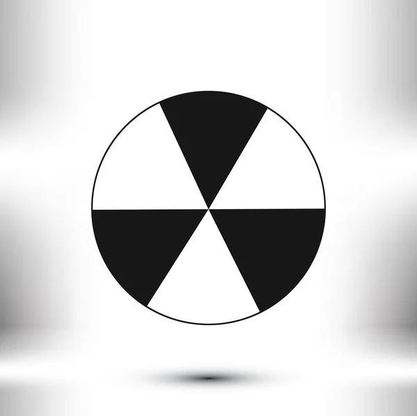 Radioactieve sign pictogram — Stockvector