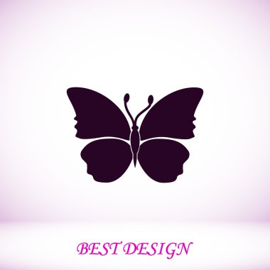 Kelebek vektör simgesi