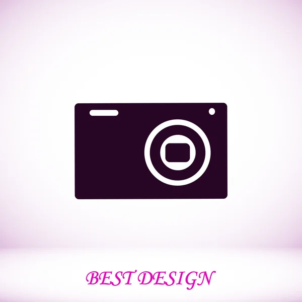 3d photo camera icon — Stock Vector