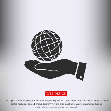 Yandan küre simgesi