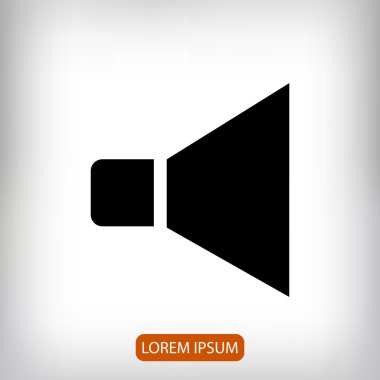 düz hoparlör simgesi