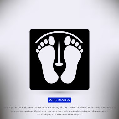 ayak izleri düz simgesi 
