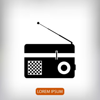Retro radyo simgesi