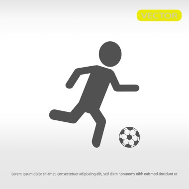 Futbol, futbol oyuncu siluet simge