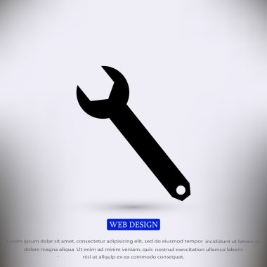 Düz İngiliz anahtarı simgesini