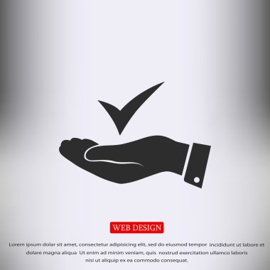 düz simgesi onaylamak