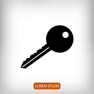 anahtar düz simgesi