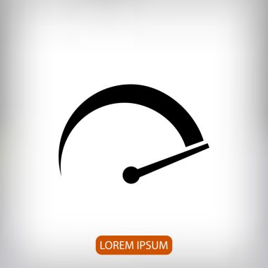 hız göstergesi düz simgesi 