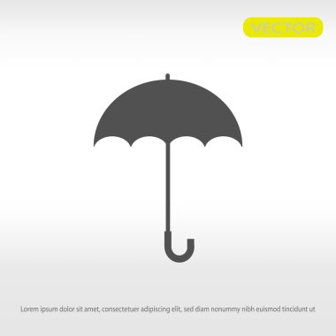 Şemsiye Düz Simgesi 