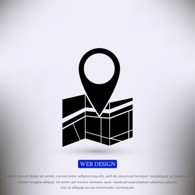 harita simgesi iğne ile