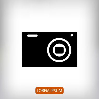 Kamera fotoğraf düz simgesi 