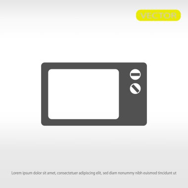 Mikrodalga fırın düz simgesi 