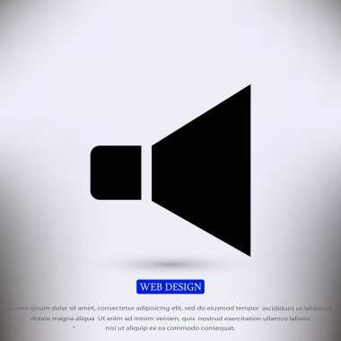 düz hoparlör simgesi