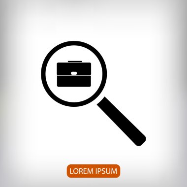 arama iş düz simgesi 