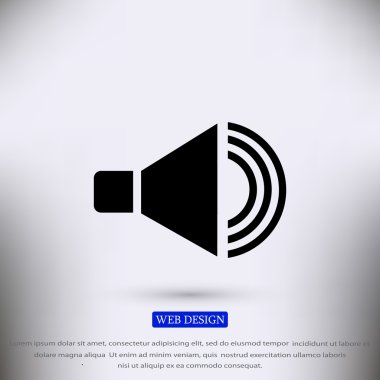 düz hoparlör simgesi