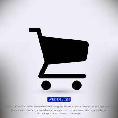 alışveriş grafik düz simgesi