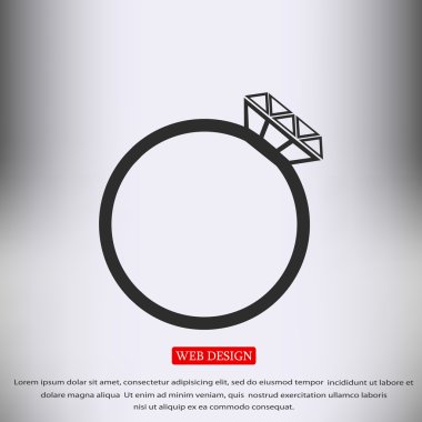 Yüzük düz simgesi