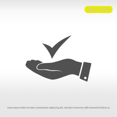 düz simgesi onaylamak