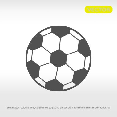 Klasik futbol topu düz simgesi 