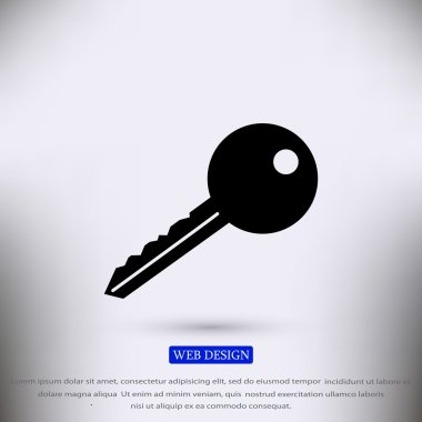 anahtar düz simgesi