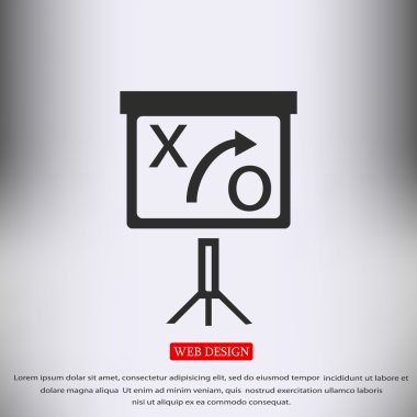 Sunum işareti düz simgesi 