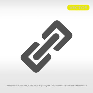 bağlantı tek düz simgesi  