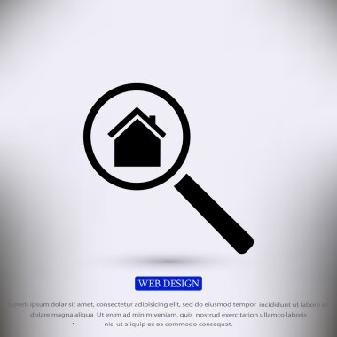 Arama ev düz simgesi 