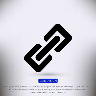 bağlantı tek düz simgesi  