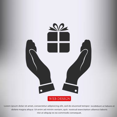 Ekibimizi hediye düz simgesinin 