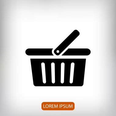 Sepet Düz Simgesi 