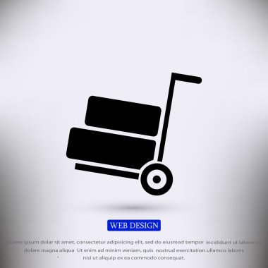 el arabası düz simgesi