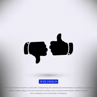 Başparmak yukarı düz simgesi 