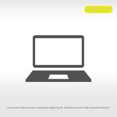 Bilgisayar Düz Simgesi 