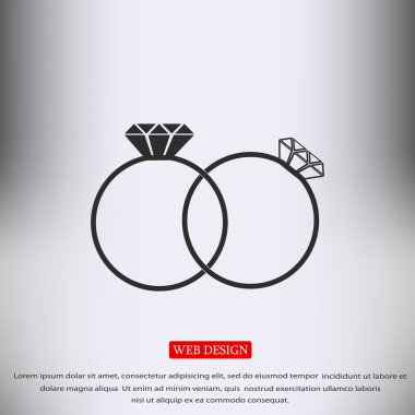 Yüzük düz simgesi