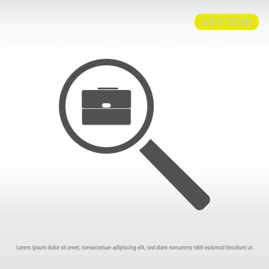 arama iş düz simgesi  