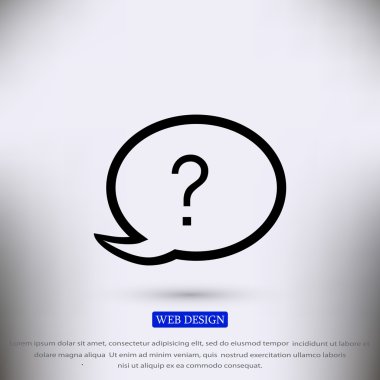 Sohbet, soru düz simgesi