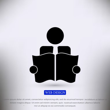 kitap okuyucu işareti simgesi