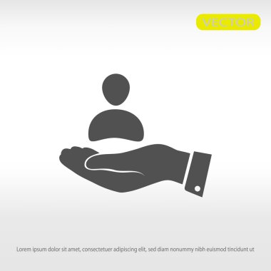 iş adam düz simgesi 