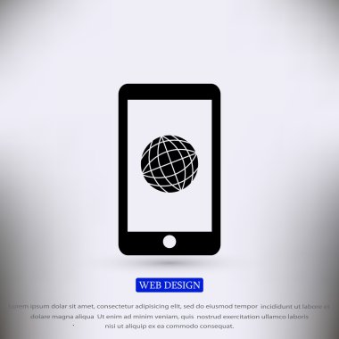 Akıllı Telefon Düz Simgesi