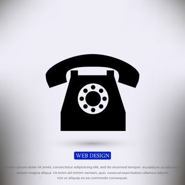 Telefon Düz Simgesi