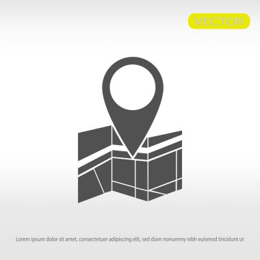 harita simgesi iğne ile