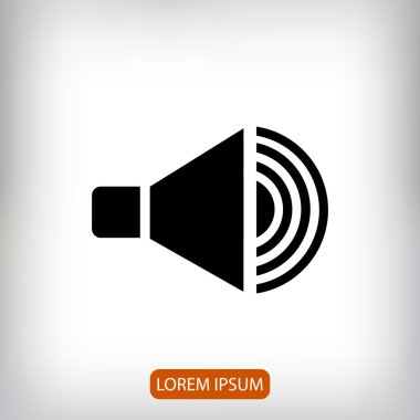 düz hoparlör simgesi