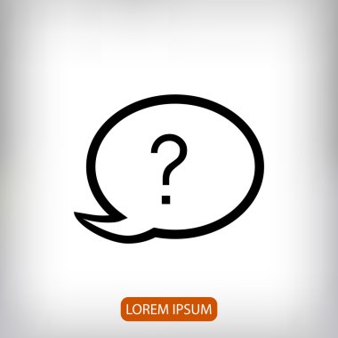 Sohbet, soru düz simgesi
