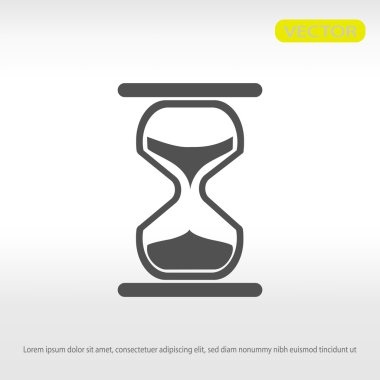 kum saati vektör düz simgesi 