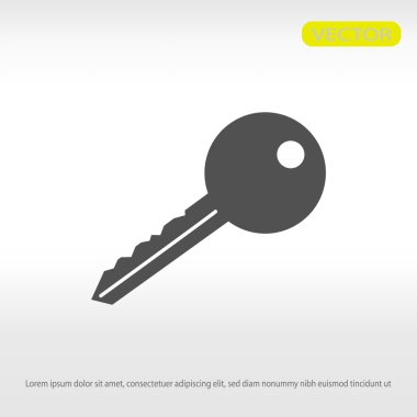 anahtar düz simgesi