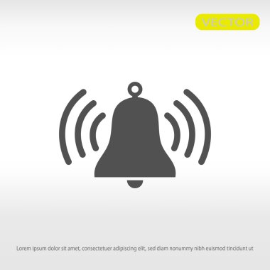 Bell düz simgesi