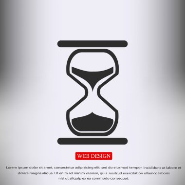 kum saati vektör düz simgesi 