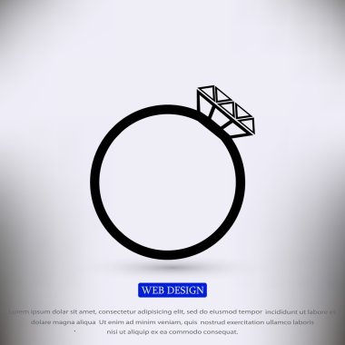 Yüzük düz simgesi