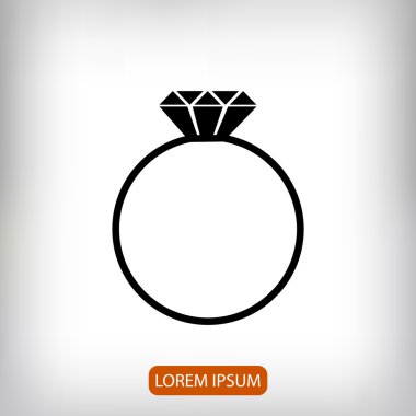 Yüzük düz simgesi